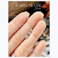 ราคา ต่างหูเงินแท้ 925 ประดับเพชรรัสเซีย CZ ขนาด 345 mm ถ่ายจากงานจริง (17253569644)