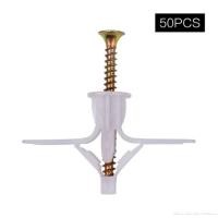 ราคา พุกร่ม พุกผีเสื้อ พุกยิปซั่ม ปุ๊ก พุก พลาสติก ปุ๊กผีเสื้อ ยึดฝ้า เพดาน ผนังกลวง ผนังเบา สกรูเกลียวปล่อย ปุ๊กผี้เสื้อ แพ็ค50ตัว Bleen house (12179351010)