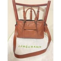 ราคา กระเป๋า Longchamp 3D Handbag สีน้ำตาล หนังแท้ มือสอง (19841299146)