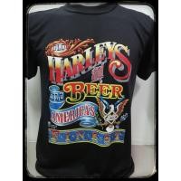ราคา เสื้อ3d เสื้อฮาเลย์Harleys and Beer ผ้า บาง (10556012468)