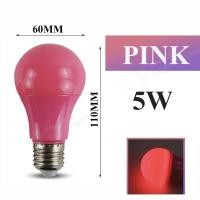 ราคา หลอดไฟ A50 LED BULBแบบสี หลอดไฟสี หลอดสี 5w ขั้วเกลียว E27 6สี หลอดปิงปอง สีแดง สีเขียว สีน้ำเงิน สีเหลือง หลอดประหยัดไฟ (16232919729)