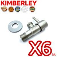 ราคา KIMBERLEY วาล์วฝักบัว วาล์วน้ำ 4หุน 1 2 วาล์วฉากมุม วาล์วเปิด ปิดน้ำ วาล์วสเตนเลสแท้ SUS 304 หัวก้านไม้ขีด NO G303 SS 6 ชุด (1876762784)