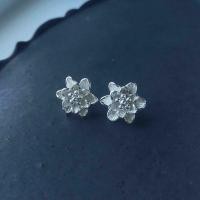 ราคา ต่างหู ดอกไม้ เงินกะเหรี่ยง 2 ขนาด เงินแท้ ต่างหูเจาะ ต่างหูหนีบ ตุ้มหู (21138986313)