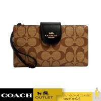 ราคา กระเป๋าสตางค์คล้องมือ COACH C2874 TECH WALLET IN COLORBLOCK SIGNATURE CANVAS IMCBI (14821029280)