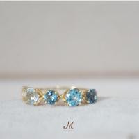 ราคา Meena Gems แหวนพลอยแท้โทปาส ตัวเรือนเงินแท้925ชุบทอง แหวนพลอยแท้เสริมดวง พลอยประจำวันเกิด (20386064825)