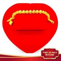 ราคา สร้อยข้อมือทอง 2 บาท ลายมีนาสลับเม็ดพริกไทย ห้อยหัวใจ มีขนาดความยาวให้เลือก ชุบทองคำแท้ 24K สินค้าขายดีพร้อมส่ง ชุบเศษทองเยาวรา (888928671)