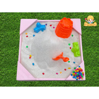 ราคา กระบะทราย 80x80x10cm มีพื้น จิ๋วน้องเล็กชอบมาก กระบะเด็ก กระบะไม้ กระบะทราย กระบะ กระบะทรายเด็ก (20626926567)