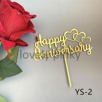 ราคา พร้อมส่ง ป้ายปักเค้ก Happy Anniversary ปักเค้กวันครบรอบ ป้ายปัHappy Anniversary (7902381752)