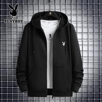 ราคา Playboy Fall Long Sleeve Hoodie Men S Cardigan Sweater Hooded Casual Jacket Black Men S Clothing (15466293281)