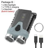 ราคา Asafee 200LM V326 mini keychain light 2 Samsung 351B 3 SMD portable ultra bright work light built in battery IP65 waterproof (19651242444)