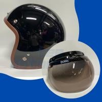 ราคา หมวกกันน็อคผู้ใหญ่ สไตล์วินเทจสุดชิค สีดำ (9492908479)