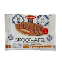 ราคา ขนมสตรูวาฟเฟิลสอดไส้ครีมคาราเมล แผ่นใหญ่จัมโบ้ ขนาด 39 กรัม แผ่น Daelmans Jumbo Caramel Stroopwafel 1 single pack 39g (13866893468)