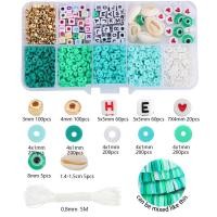 ราคา 1350ชิ้น กล่อง4มมลูกปัดดินโพลิเมอร์ลูกปัด Fimo ธรรมชาติเปลือกหอยตัวอักษรหัวใจลูกปัดสีทอง CCB ลูกปัดยืดหยุ่นสำหรับสร้อยข้อมือสร้อยคอ DIY เครื่องประดับทำชุดอุปกรณ์เสริม (10146194600)