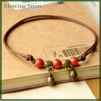 ราคา Blowing กำไลข้อเท้าเชือกเซรามิกสีน้ำตาลสีน้ำเงินสำหรับผู้หญิงผู้หญิงกำไลลูกปัดแบบทอมือผู้หญิงเครื่องประดับแฟชั่นสไตล์ชาติพันธุ์และวรรณกรรม (20523624057)