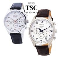 ราคา SEIKO Chronograph นาฬิกาผู้ชาย รหัส SSB229P7 จับเวลา ระบบควอตซ์ สายหนังแท้ ประกันศูนย์ไซโก้ (19460086052)