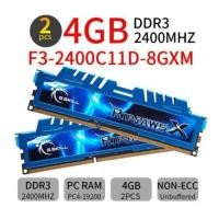 ราคา G Skill Ripjaws ชุด8GB 2X4GB DDR3 OC 2400MHz 240Pin PC3เดสก์ท็อปแรม (18606552695)