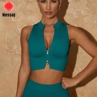 ราคา Nessaj ชุดชั้นในออกกำลังกายเสื้อโยคะไร้รอยต่อดูดซับแรงกระแทกสำหรับผู้หญิงชุดเล่นโยคะไร้รอยต่อกีฬาวิ่งเสื้อกล้าม (19710099269)