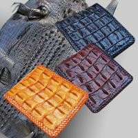 ราคา กระเป๋าสตางค์หนังจระเข้ King of Leather หนังส่วนกระดูกหลังและโหนก กระเป๋าหนังแท้ มีแข็งแรงทนทาน กระเป๋าสตางค์หนังแท้ ถักขอบกระเป๋าตลอดใบ (20265123384)