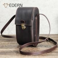 ราคา EDERN ใหม่กระเป๋าสลิงผู้หญิงหนังม้าบ้าย้อนยุคกระเป๋าสะพายไหล่มินิป้องกันการโจรกรรมกระเป๋าโทรศัพท์มือถือกระเป๋าสะพายข้างขนาดเล็กหนังวัวลำลองแฟชั่น (19810957591)