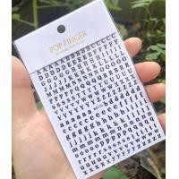 ราคา 26 3D ตัวอักษรตัวเลขภาษาอังกฤษศิลปะติดเล็บตัวเองสติ๊กเกอร์ตกแต่งคำเล็บเล็กติดดอกรอยสักสติ๊กเกอร์ตกแต่ง S (16727344018)