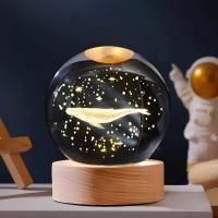 ราคา โคมไฟคริสตัล ลูกแก้วคริสตัล โคมไฟข้างเตียง โคมไฟลูกแก้ว โคมไฟตั้งโต๊ะระบบสุริยจักรวาล ของขวัญวันเกิด มีแสงไฟ A57 (20952780722)