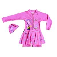 ราคา 12258 ชุดว่ายน้ำเด็กลายม้าน้ำ ชุดแขนยาวกระโปรงสั้นมีกางเกงด้านในแถมหมวกว่ายน้ำ พร้อมส่ง (19394730252)