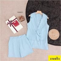 ราคา CC 12335 ชุดสูท ชุดทำงาน สูทแขนกุด เสื้อปกสูท ใส่ทำงาน (11963349568)