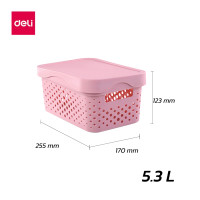 ราคา ตะกร้าพลาสติก ตะกร้า มีฝาปิด กล่องเก็บของ กล่อง กล่องพลาสติก กล่องพลาสติกพร้อมฝาปิด storage basket มีหูจับ กล่องเก็บของ Unitedmart (17377856177)