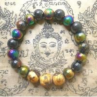 ราคา สร้อยข้อมือ ประคำมือ สร้อยประคำข้อมือ เม็ดประคำ 10 มิล เหล็กไหลปีกแมลงทับ เหล็กไห ลสีรุ้ง เหล็กไหลไพลดำ ประคำสมเด็จม้วน ลงรัก ปิดทอง แร่ดูดทรัพย์ สมเด็จโต มีพลัง พุทธคุณ โชคลาภ บารมี แคล้วคลาด อันตราย