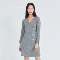 ราคา ALL BEAUTE เดรสทำงาน KATE DRESS เดรสสีเทาเข้ม (20890469567)