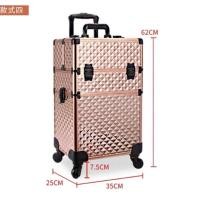 ราคา กระเป๋าช่างแต่งหน้ามีล้อลาก กระเป๋าเครื่องสำอาง กระเป๋าเดินทางจุเยอะ กระเป๋าช่างสัก ช่างแต่งหน้า ใส่อุปกรณ์ (15321379224)