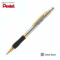 ราคา Pentel ปากกาลูกลื่น เพนเทล Sterling B460G ด้ามสีเงินคลิปทอง 0 8mm พร้อมกล่องของขวัญ (2126858194)