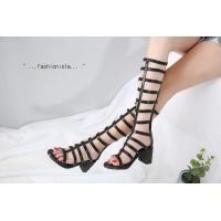 ราคา พร้อมส่งในไทย รองเท้าสานทรงสูง มีซิปหลัง งานแกลดิเอเตอร์ สวยเก๋มีสไตล์ รองเท้าสีดำ รองเท้าแฟชั่น ฮ็อตฮิตติดเทรนด์ สวยแซ่บ (10939035563)