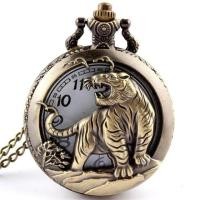 ราคา Retro Antique Chinese Zodiac Openwork Pendant Necklace Mens Round Bronze Pocket Fob Watch Boy USSR Relogio De Bolso Gifts Dog (17290313860)