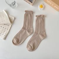 ราคา ธรรมดาแฟนซีข้อมือผู้หญิงลูกเรือถุงเท้านักเรียนสาวฝ้ายตาข่ายกลางถุงเท้าถุงเท้า (14834030836)