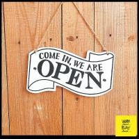 ราคา WHPH Shop ป้ายเปิดปิด OPEN CLOSED ป้ายเปิดปิดร้าน ป้ายเปิดปิดร้านค้า retro เรโทร (11674209791)