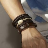 ราคา สร้อยข้อมือหนังสร้อยข้อมือถักดาวห้าแฉกสำหรับผู้ชายสร้อยข้อมือหนังแบบเรียบเครื่องประดับหนังแท้ (19697391015)