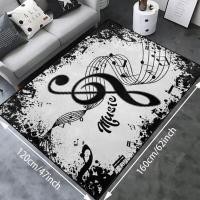ราคา HKstorage พรมปูพื้นสีดำลายโน้ตดนตรีพรมแนววินเทจพรมปูพื้นกันลื่นพรมเช็ดเท้าหน้าประตูพรมเสื่อชั้นนุ่มสำหรับห้องนั่งเล่นห้องนอนอพาร์ตเมนต์การตกแต่งบ้านหอพัก (20182826290)