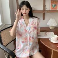 ราคา เสื้อเที่ยวทะเล เสื้อฮาวาย เสื้อฮาวายลายดอกไม้ เสื้อเที่ยวทะเล เสื้อฮาวายเเฟชั่น สำหรับผู้หญิง (17505752899)