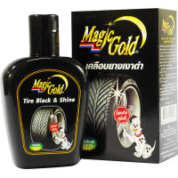 ราคา Magic Gold น้ำยาเคลือบเงายางดำรถยนต์ สูตรกันสุนัขฉี่ 125 ซีซี (20207941634)