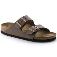 ราคา ของแท้ใหม่ Birkenstock Sandals ผู้หญิงสองสายแอริโซนา Birko Flor Nubuck Mocha คลังสินค้าพร้อม (16911504893)
