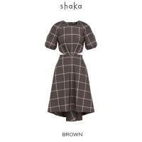 ราคา SS22 Check Dress เดรสคอกลม ช่วงเอวเว้า DS S220407 (20227497523)