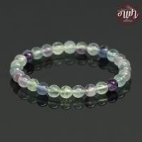 ราคา อาเป่า หินฟลูออไรท์ Fluorite ขนาด 6 มิล คัดหิน หินหยั่งรู้ หินแก้ปวด กำไลหินสี กำไลหินนำโชค หินสีม่วง หินสีเขียว หินฟลูออไรด์ หินมงคล (4092670227)