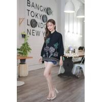 ราคา เสื้อปักลาย อก46ยาว24นิ้ว คอจีน ผ้าปักลายดอกไม้ เนื้อผ้านิ่ม ใส่สบายไม่ร้อน ขายปลีกและขายส่ง (20031744153)