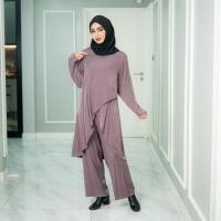 ราคา ชุดเซ็ตกางเกงมุสลิมผู้หญิง ทรงแฟชั่นอิสลาม ดีเทลหน้าไขว้ ทรงสวย สไตล์ตุรกีทรงสวยหรู IL98 รุสมีนี (19720187961)
