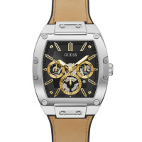 ราคา GUESS Mens Tan Leather Silicone Flex Strap Watch GW0202G3 43mm GW0202G1 GW0202G2 GW0202G4 GW0202G6 (20070608718)