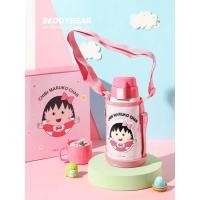 ราคา BeddyBearXMaruko กระติกน้ำสูญญากาศสแตนเลส 2 in 1 เก็บอุณหภูมิ ร้อน เย็น พร้อมกระเป๋าใส่กระติกน้ำมีสายสะพาย BB002MRK 002 600 ml (20730452844)