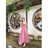 ราคา เดรสอัดพลีทแม็กซี่เดรสสายเดี่ยว เดรสพลีท (19119277438)