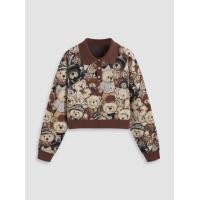 ราคา Cider Polo Position Bear Button Knitted Long Sleeve Sweater (20689594272)