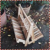 ราคา ที่วางจาน ที่คว่ำจาน ที่เก็บจาน ที่เก็บหนังสือ ที่เก็บรองเท้า DIY งานไม้สักแท้ไม่ทำสี งานพับได้ ปิกนิค (14386284110)